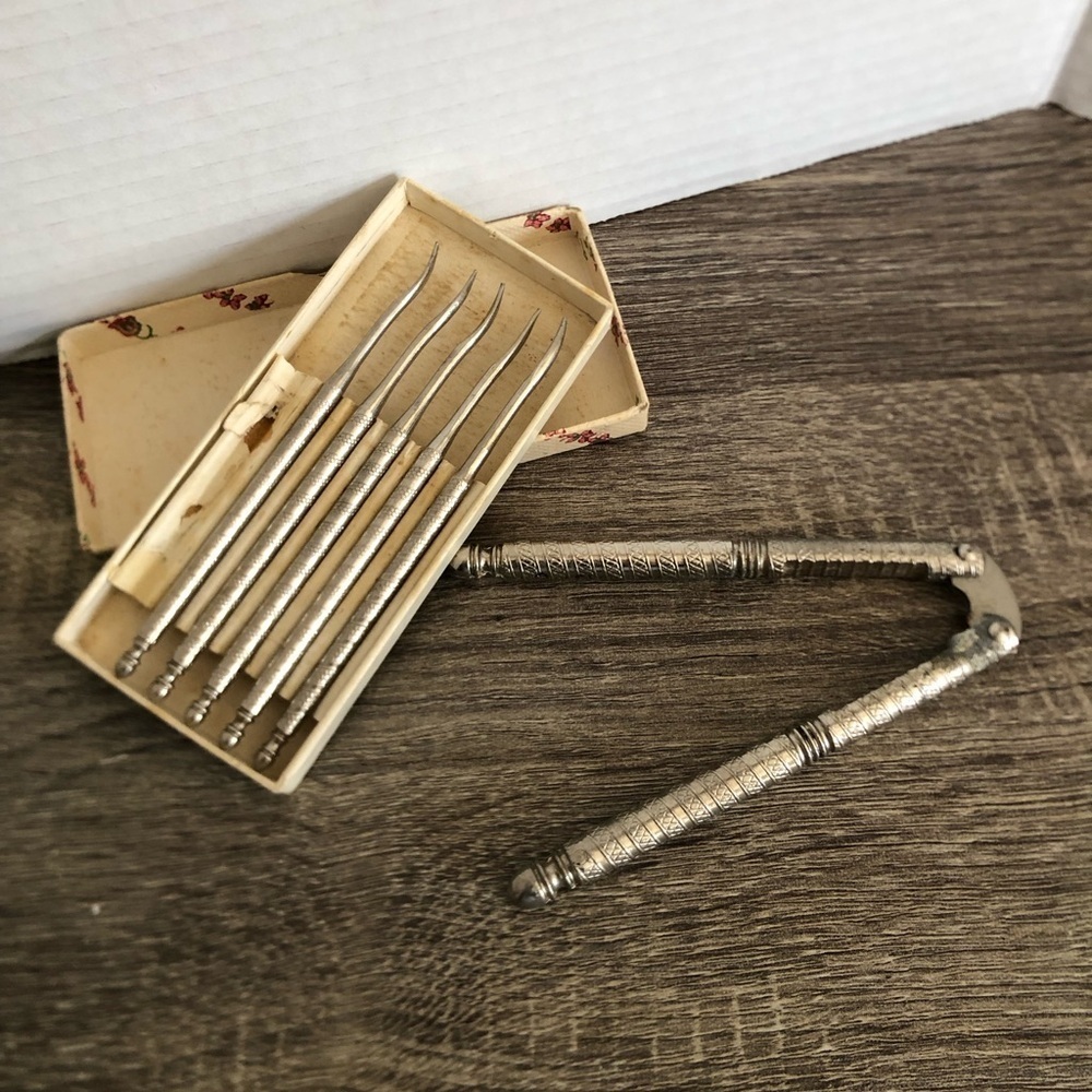 Vintage Nutcracker and Picks Set with Box